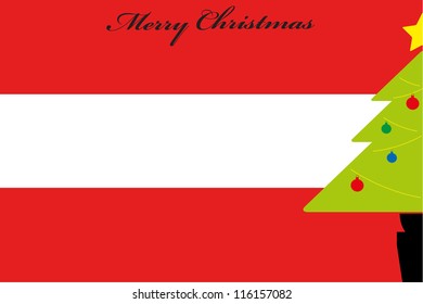 Christmas Tree over the flag of Austria