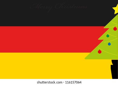 Christmas Tree over the flag of Germany