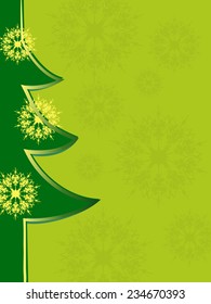 christmas tree  over green background
