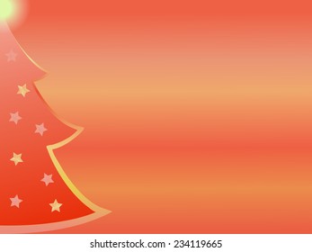 christmas tree  over red background