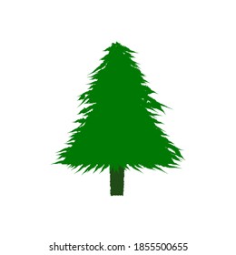 christmas tree over white background vector illustration