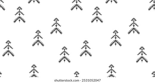 Weihnachtsbaum. ein Weihnachtsbaum im Doodle-Stil gemalt. nahtloses Muster mit Weihnachtsbäumen. ein schönes Muster für Geschenkverpackungen und Verpackungen. für den Druck von Textilien und Papier.Stimmung des neuen Jahres