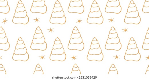 Christmas tree. a Christmas tree painted in the doodle style. seamless pattern with Christmas trees. a beautiful pattern for gift wrapping and packages. for printing textiles and paper. newYear's mood