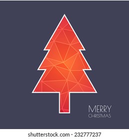 Christmas tree paper background.Vector/illustrator.