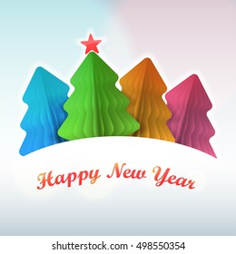 Christmas tree paper colored