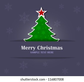 Christmas Tree - Paper Cut Design (EPS10 Vector)