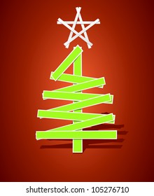 Christmas tree from paper strips