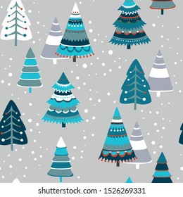 Christmas tree in pastel colors