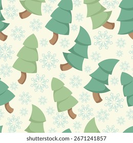 Christmas tree pattern for background, fabric, cover, wrapping, etc.
