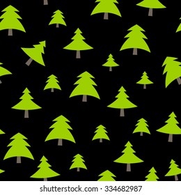Christmas Tree Pattern Background Vector Illustration EPS10