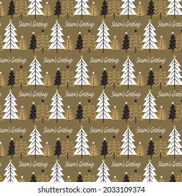 Christmas tree pattern and decoration for christmas card, gift wrap