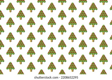 Christmas tree pattern design and wallpaper art