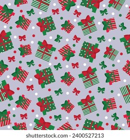 christmas tree pattern,  dooddle seamless with christmas elements