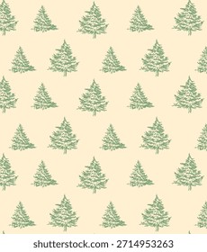 Patrón de árbol de Navidad, Navidad doodle, ilustración de doodle, bosquejo de árbol de Navidad, hermoso árbol, tarjeta de árbol de Navidad, Vector