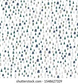 Christmas tree pattern in flat style