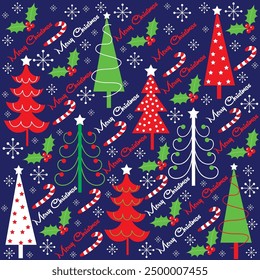 christmas tree pattern for gift wrap