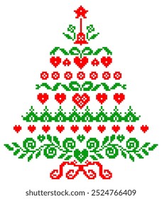 Christmas tree pattern illustration pattern decoration, Christmas wallpaper, curtain, background, various Christmas prints

