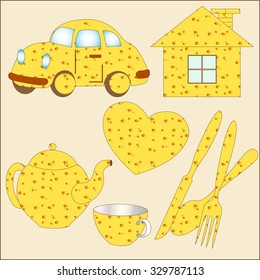 Christmas tree pattern on a dark background. Vector illustration.