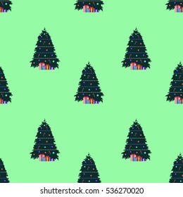 Christmas tree pattern with prasents 