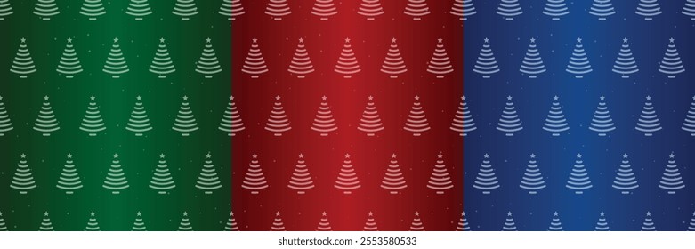 Christmas tree pattern, seamless vector pattern design for Christmas gift wrapping, background changeable.