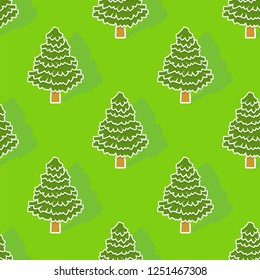Christmas tree pattern seamless.  Xmas background. New Year fir ornament
 
