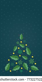 
Christmas tree pattern vector. free space for text. wallpaper.