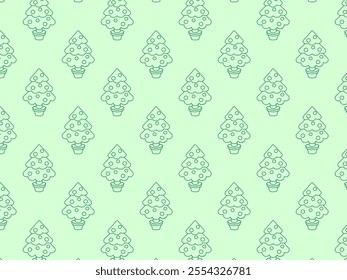 Christmas tree pattern. Vector Christmas illustration.