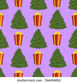 Christmas tree, pattern, vector illustration 