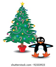 Christmas Tree and Penguin