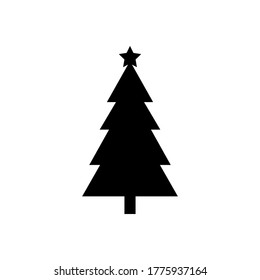 Christmas tree pictogram, icon isolated on a white background. EPS10 vector file