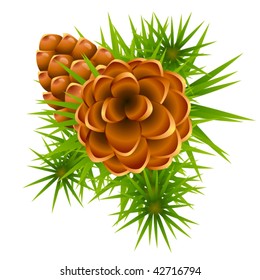 Christmas tree and pine cone