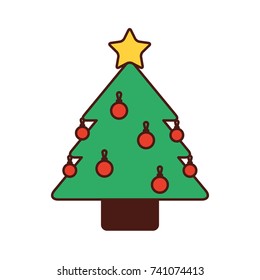 christmas tree pine star ball decoration ornament design