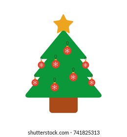 christmas tree pine star ball decoration ornament design