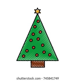 christmas tree pine star ball decoration ornament design