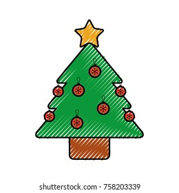 christmas tree pine star ball decoration ornament design