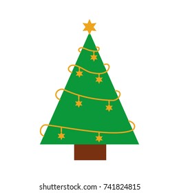 christmas tree pine star decoration ornament design