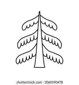 Christmas tree pine vector icon