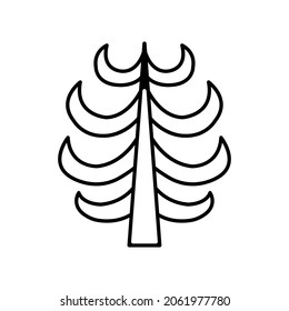 Weihnachtsbaumkiefer-Vektorsymbol