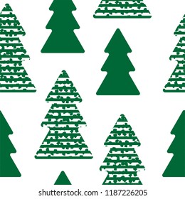 Christmas tree, pine winter pattern