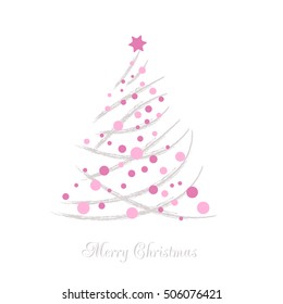 Christmas tree with pink bauble