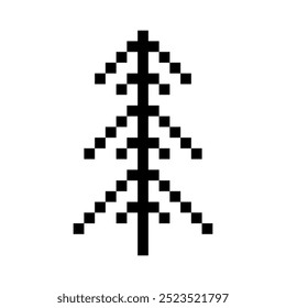 Christmas tree pixel effect simple design