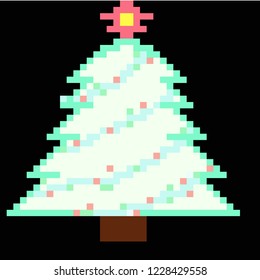 Christmas Tree pixel vector
