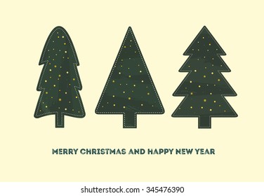 Christmas tree postcard