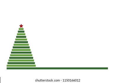 Christmas tree postcard vector white background symbol simple shape