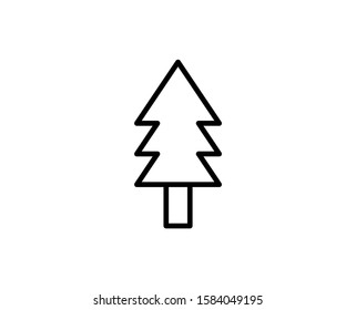 Christmas tree premium line icon. Simple high quality pictogram. Modern outline style icons. Stroke vector illustration on a white background. 