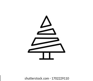 Christmas tree premium line icon. Simple high quality pictogram. Modern outline style icons. Stroke vector illustration on a white background. 