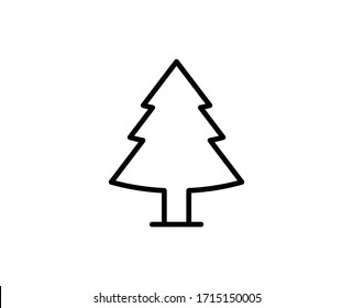 Christmas tree premium line icon. Simple high quality pictogram. Modern outline style icons. Stroke vector illustration on a white background. 
