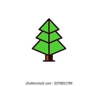 Christmas tree premium line icon. Simple high quality pictogram. Modern outline style icons. Stroke vector illustration on a white background. 