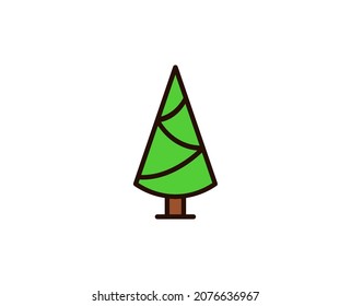 Christmas tree premium line icon. Simple high quality pictogram. Modern outline style icons. Stroke vector illustration on a white background. 