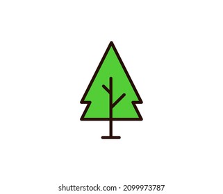Christmas tree premium line icon. Simple high quality pictogram. Modern outline style icons. Stroke vector illustration on a white background. 